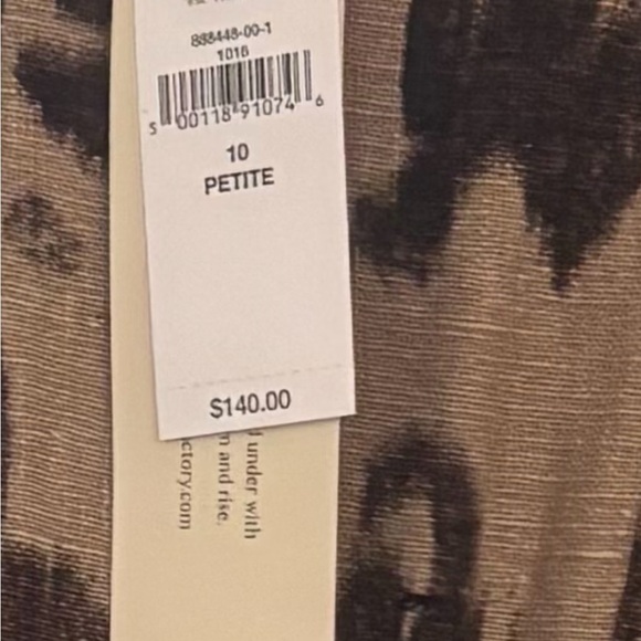 Banana Republic Elegant linen blend  Leopard Print  petite Maxi  size 10 (c) - Picture 6 of 11